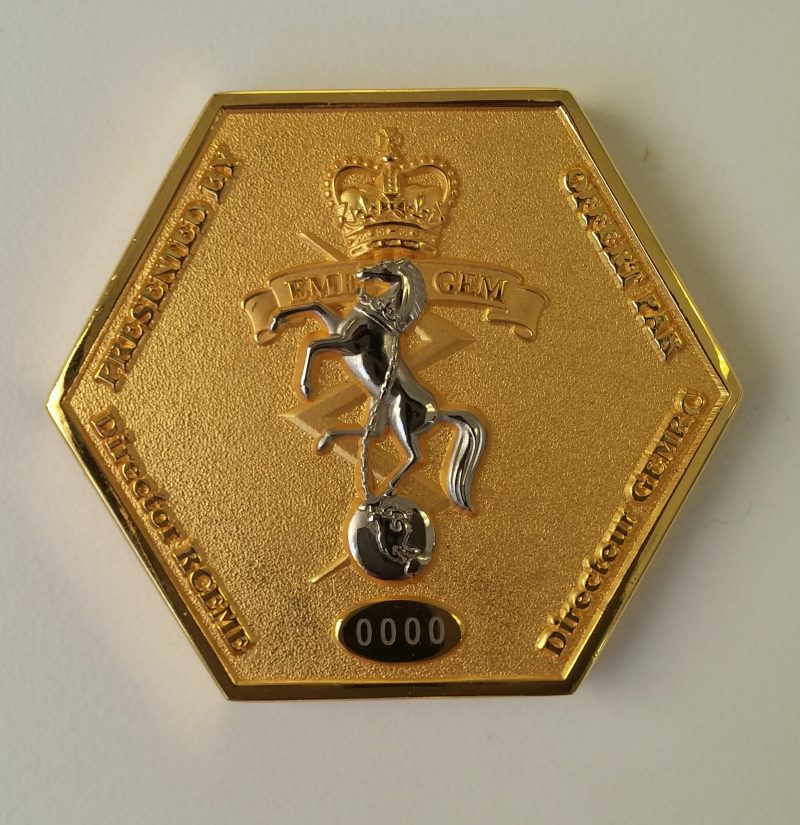 Coin of Excellence – RCEME/GEMRC